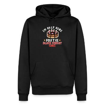 Tarte aux cerises de la Forêt Noire - Sweat à capuche Premium bio Homme - noir - Devant - Nico (187cm)