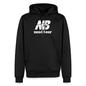 Alkohol Sprüche Need Beer Brauche Bier - Männer Premium Bio Hoodie - Schwarz - Vorne - Nico (187cm)