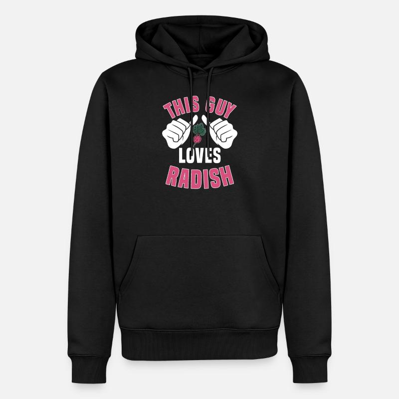 Radieschen Liebhaber - Männer Premium Bio Hoodie - Schwarz