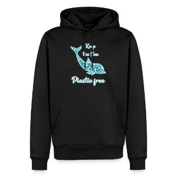 Protection de l’environnement Chemise Activiste sans plastique Recyclage - Sweat à capuche Premium bio Homme - noir - Devant - Nico (187cm)