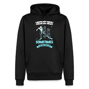 Apres Ski - Männer Premium Bio Hoodie - Schwarz - Vorne - Nico (187cm)