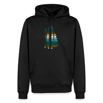 Kayak Rétro - Sweat à capuche Premium bio Homme - noir - Devant - Nico (187cm)