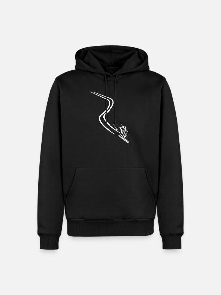 Skifahren - Männer Premium Bio Hoodie - Schwarz