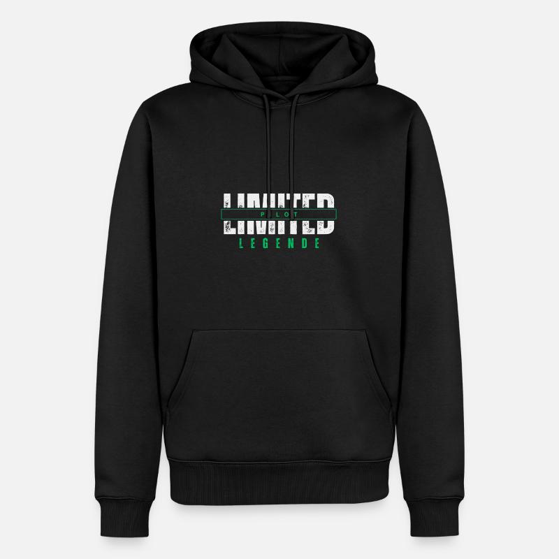 Légende de pilote limitée. - Sweat à capuche Premium bio Homme - noir