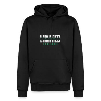 Juge Limité Légende. - Sweat à capuche Premium bio Homme - noir - Devant - Nico (187cm)
