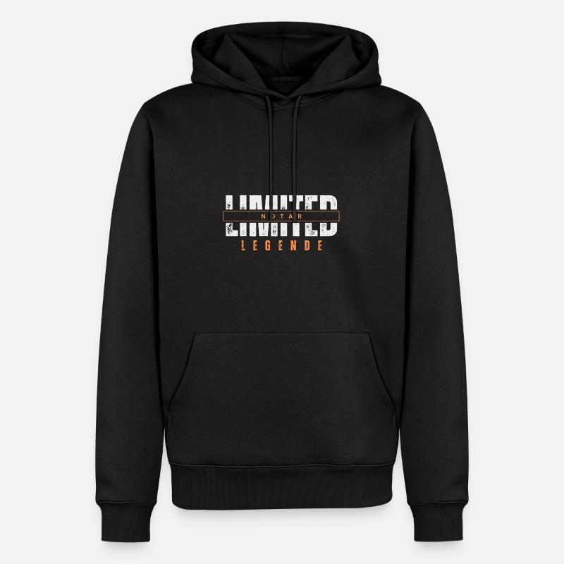 Légende notariale limitée. - Sweat à capuche Premium bio Homme - noir