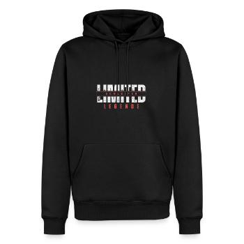 Limited grinder legend. - Men’s Premium Organic Hoodie - black - Front - Nico (187cm)