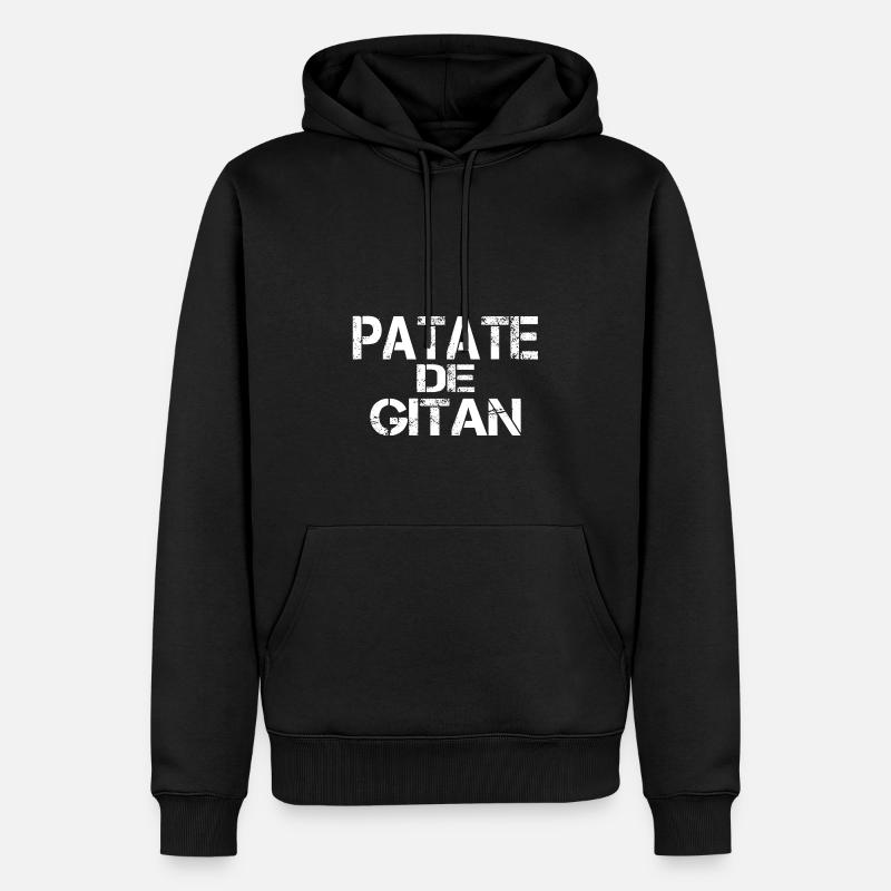Patate de GITAN - Sweat à capuche Premium bio Homme - noir