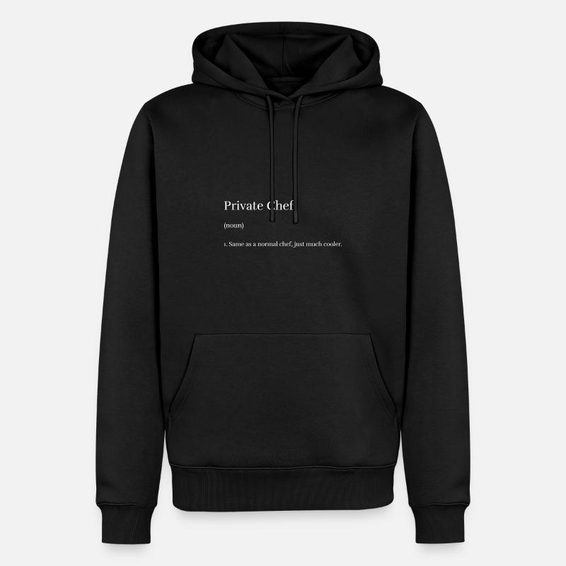 Chef privé - Sweat à capuche Premium bio Homme - noir