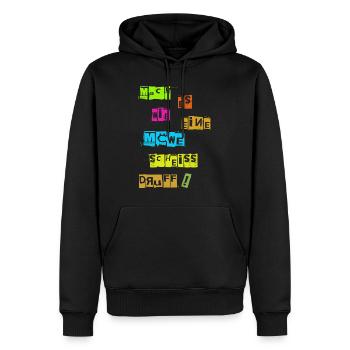 Mach es wie eine Möwe scheiß Drauf - Männer Premium Bio Hoodie - Schwarz - Vorne - Nico (187cm)