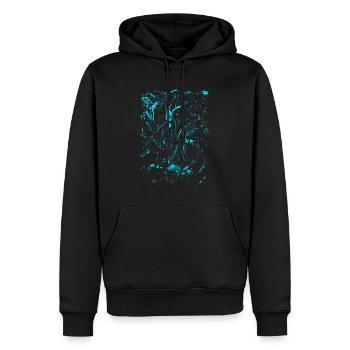 Chutullu - Lovecraft / Abstrakt Horror - Männer Premium Bio Hoodie - Schwarz - Vorne - Nico (187cm)