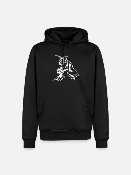 Tervuren Head "Black Edition" - Men’s Premium Organic Hoodie - black