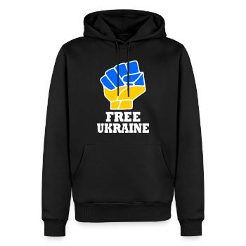 Free ukraine - Männer Premium Bio Hoodie - Schwarz - Vorne - Nico (187cm)