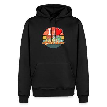 J’adore Amsterdam Holiday T-Shirt - Sweat à capuche Premium bio Homme - noir - Devant - Nico (187cm)