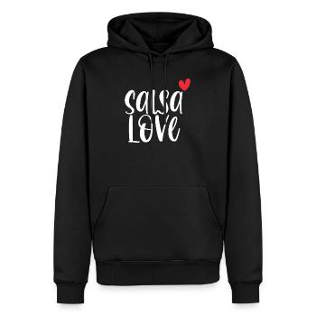 L’amour de la salsa! Cadeau de danse Dancer Latino - Sweat à capuche Premium bio Homme - noir - Devant - Nico (187cm)