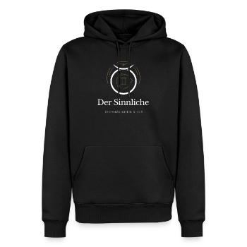 Der Sinnliche - Sternzeichen Stier - Männer Premium Bio Hoodie - Schwarz - Vorne - Nico (187cm)