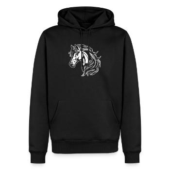 Pferd Tattoo Pferde Reiten Mädchen Magie Magisch - Männer Premium Bio Hoodie - Schwarz - Vorne - Nico (187cm)