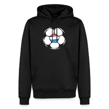Icône de ballon d’illustration de football de l’équipe des Pays-Bas - Sweat à capuche Premium bio Homme - noir - Devant - Nico (187cm)