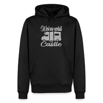 Kampmobil-Wohnmobildseign für Abenteurer - Männer Premium Bio Hoodie - Schwarz - Vorne - Nico (187cm)