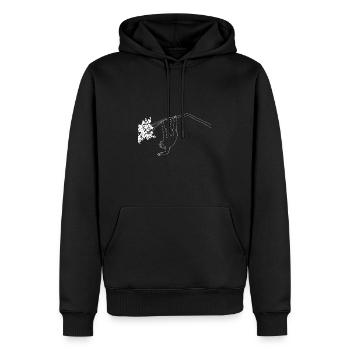 Affe lineart - Männer Premium Bio Hoodie - Schwarz - Vorne - Nico (187cm)