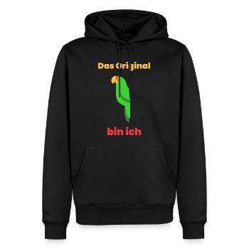 L’original, c’est moi - Sweat à capuche Premium bio Homme - noir - Devant - Nico (187cm)