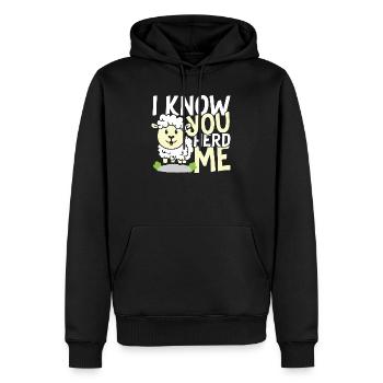 I know you herd me sheep - Männer Premium Bio Hoodie - Schwarz - Vorne - Nico (187cm)
