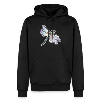 Libelle - Männer Premium Bio Hoodie - Schwarz - Vorne - Nico (187cm)