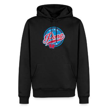 Beer Pong und Becher - Männer Premium Bio Hoodie - Schwarz - Vorne - Nico (187cm)