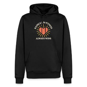 Hopepunk Kindness Rebellion Soft Activism Radical - Männer Premium Bio Hoodie - Schwarz - Vorne - Nico (187cm)