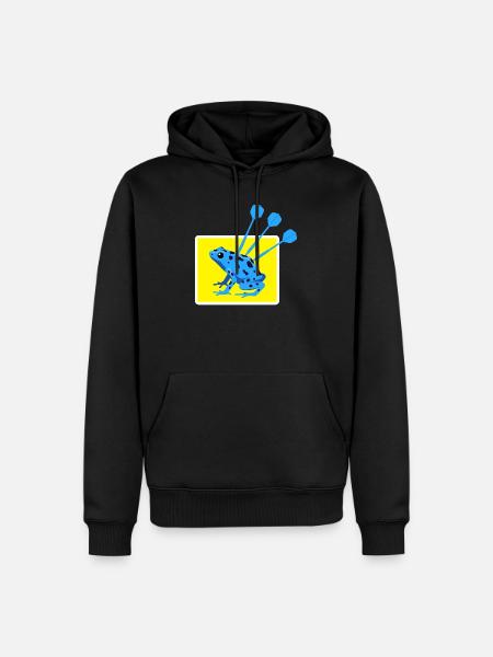 Funny DARTS and DART FROG design - Men’s Premium Organic Hoodie - black