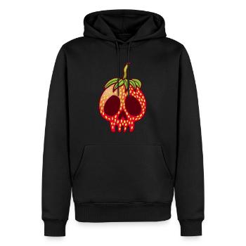 Crâne de fraise - Sweat à capuche Premium bio Homme - noir - Devant - Nico (187cm)