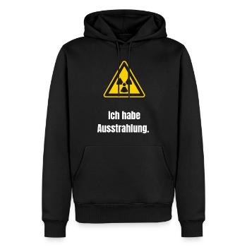 Design de mèmes drôles – « J’ai du charisme » - Sweat à capuche Premium bio Homme - noir - Devant - Nico (187cm)