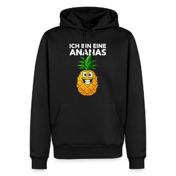 Ananas Kostüm Fasching Karneval Obst verkleiden - Männer Premium Bio Hoodie - Schwarz - Vorne - Nico (187cm)