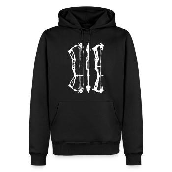 EliteBasin_PlanW - Sweat à capuche Premium bio Homme - noir - Devant - Nico (187cm)