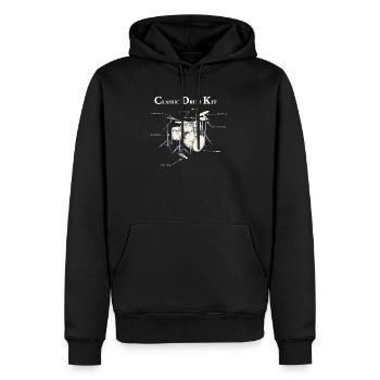 Diagramme Batterie Classique Vintage - Sweat à capuche Premium bio Homme - noir - Devant - Nico (187cm)