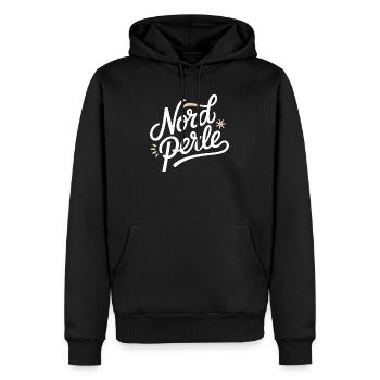 Nordperle Hamburg Nordsee Ostsee Norddeutsch Deern - Männer Premium Bio Hoodie - Schwarz - Vorne - Nico (187cm)