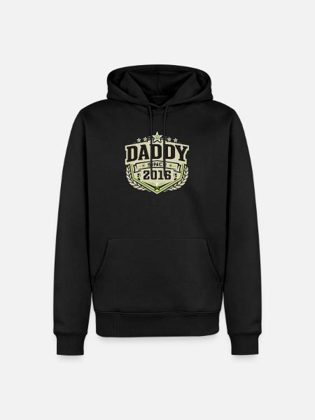 Daddy Since 2016 – Proud Dad Design - Men’s Premium Organic Hoodie - black