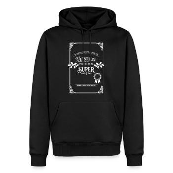 Das Exklusivste Geschenk - Männer Premium Bio Hoodie - Schwarz - Vorne - Nico (187cm)