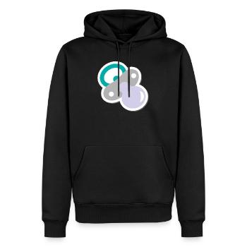 schnuller - Männer Premium Bio Hoodie - Schwarz - Vorne - Nico (187cm)