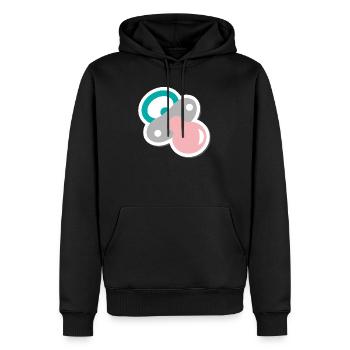schnuller - Männer Premium Bio Hoodie - Schwarz - Vorne - Nico (187cm)