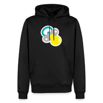 schnuller - Männer Premium Bio Hoodie - Schwarz - Vorne - Nico (187cm)