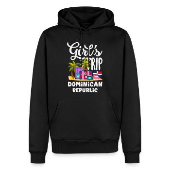 Drapeau de la République dominicaine Dom Rep Pride - Sweat à capuche Premium bio Homme - noir - Devant - Nico (187cm)