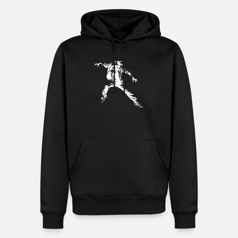 Breakdance Sketch - Sweat à capuche Premium bio Homme - noir