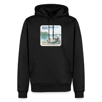 Helveti-Norland Motor OY: Sivupyörä - Männer Premium Bio Hoodie - Schwarz - Vorne - Nico (187cm)