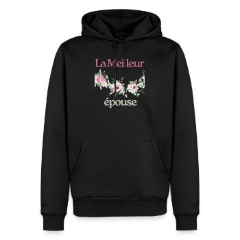 La Meilleur  épouse - Sweat à capuche Premium bio Homme - noir - Devant - Nico (187cm)