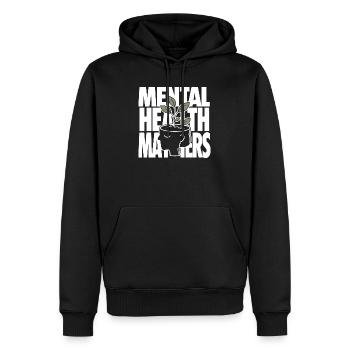 Mental Health Matters Design - Sweat à capuche Premium bio Homme - noir - Devant - Nico (187cm)