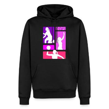 Handball Handball Player Handball Coach Fan Gift - Men’s Premium Organic Hoodie - black - Front - Nico (187cm)