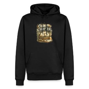 Another chapter: reading enthusiasts - Men’s Premium Organic Hoodie - black - Front - Nico (187cm)