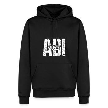 Certificat de fin d’études Abitur Abi Matura né en 2023 - Sweat à capuche Premium bio Homme - noir - Devant - Nico (187cm)