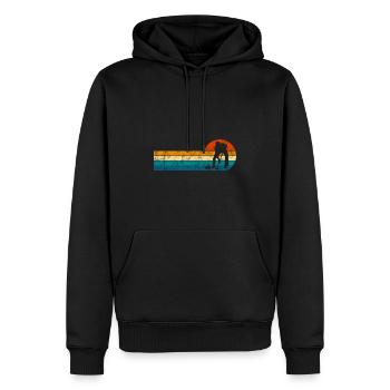 Curling sur glace Curling Retro Cadeau - Sweat à capuche Premium bio Homme - noir - Devant - Nico (187cm)